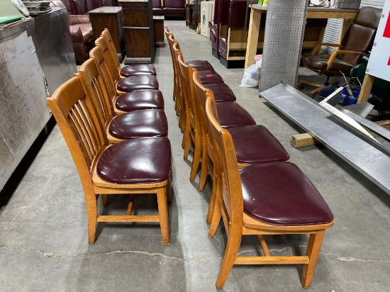 (11) Wooden Dining Chairs