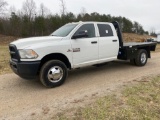 2013 Ram 3500 Chassis Flatbed Truck 4x4, VIN # 3C7WRTCL5DG573990