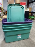 (4) Plastic Storage Containers With Lids