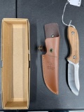 Elk Ridge Fixed Blade Knife and Leather Sheath