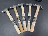 (5) 8oz Wooden Hammers