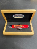 1965 Ford Mustang Folding Knife and Wooden Display