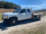 2007 Chevrolet Silverado 3500 4X4 Flatbed Truck, VIN # 1GBJK39657E598319