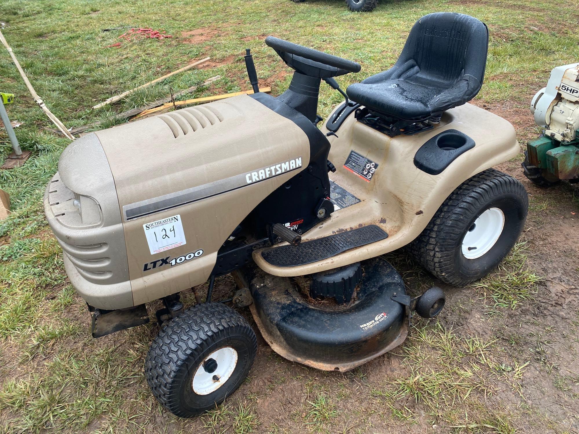 Craftsman LTX1000 Lawn Mower Proxibid