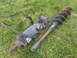 Trackhoe Auger Attachment with 12in Bit