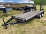 16ft Double Axle Flatbed Bumper Pull Trailer