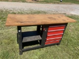 Craftsman Table With Tool Drawers