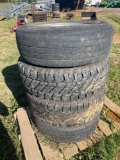 Misc Pallet of Wheels and Tires With Lug Nut Covers