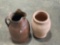 (1) Antique Pitcher (1) Clay Vase