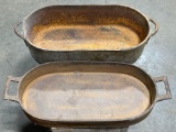 (2) Cast Iron Pots