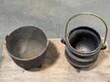 (2) Cast Iron Pots