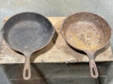 (2) Lodge Cast Iron Skillets