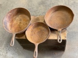 (3) Cast Iron Skillets