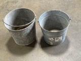 (2) Metal Buckets