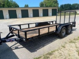 2021 Texas Bragg 16ft Flatbed Trailer, VIN # 17XFP1625M1104101