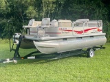 2011 Sun Tracker Pontoon Boat and Trailer
