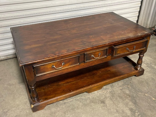 Wooden Table With Drawers