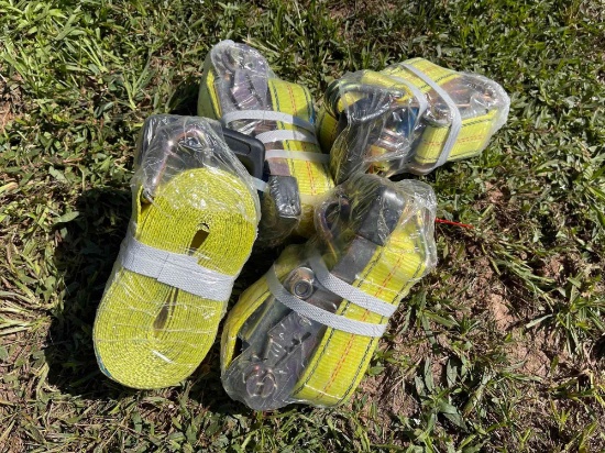 (4) New Ratchet Straps