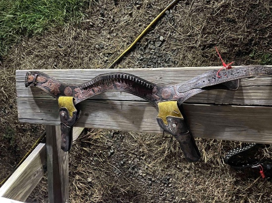 Antique Leather Gun Belt