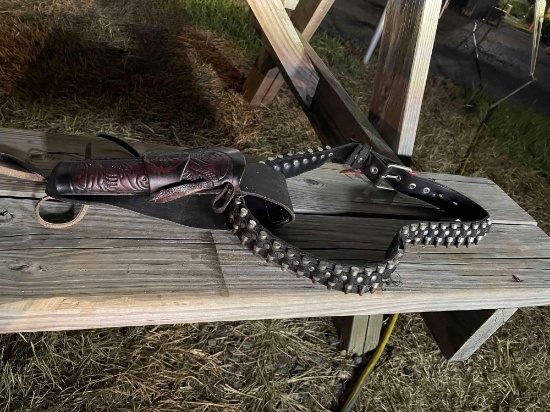 Antique Leather Gun Belt