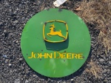 John Deere Round Metal Sign