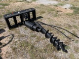 New Hydraulic Quick Attach Skidsteer Auger