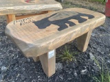 Wooden Papa Bear Bench