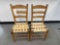 (2) Wooden Chairs