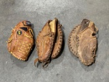 (3) Baseball Gloves