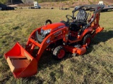 Kubota BX23S 4x4 Tractor with Loader and Backhoe