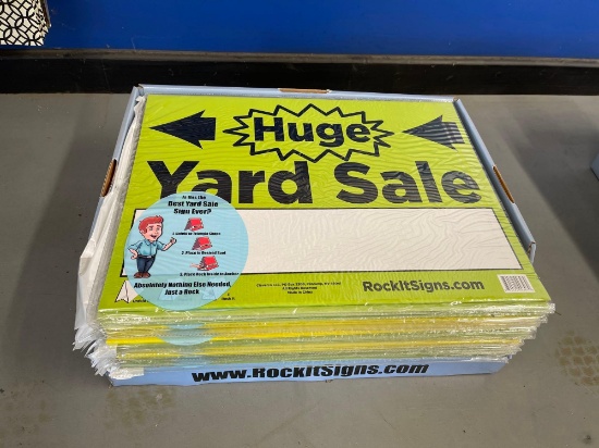 Box Of Huge Yard Sale Signs