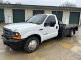 2001 Ford F-350 Diesel Flatbed Truck, VIN # 1FDWF36F71EC40183