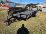 P & T 16ft Tandem Axle Utility Trailer