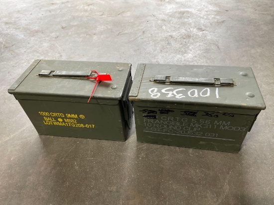 (2) Metal Ammo Boxes