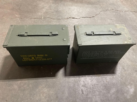 (2) Metal Ammo Boxes