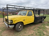 1989 Ford F-350 Flatbed Truck, VIN # 1FDKF37HXKNB55385
