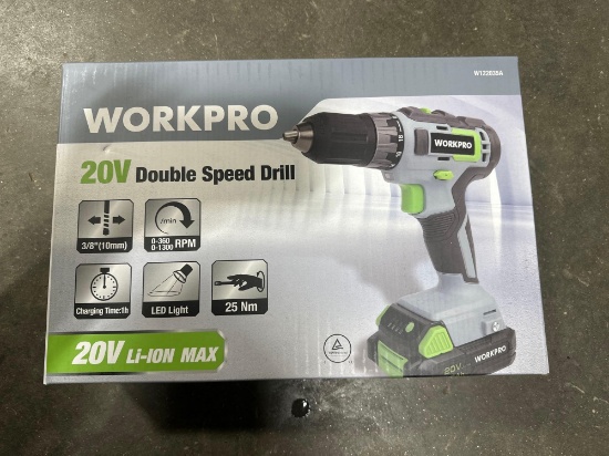 New WorkPro 20V Double Speed Drill