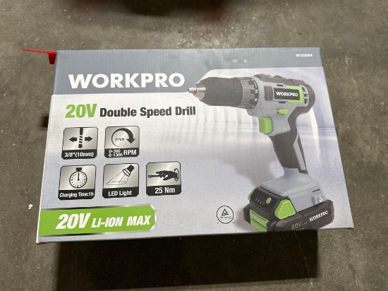WorkPro 20v Double Speed Drill