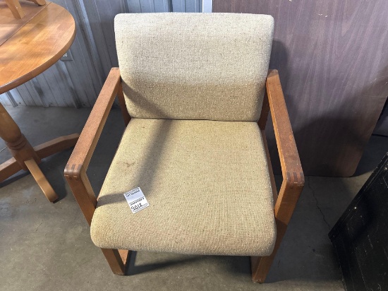 Wooden Arm Cushion Chair