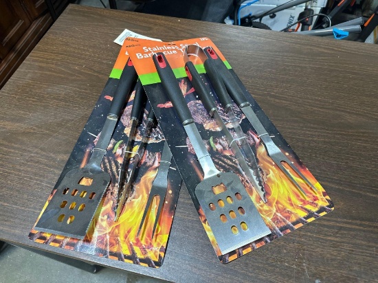 (2) Stainless Steel Barbecue Tool Sets