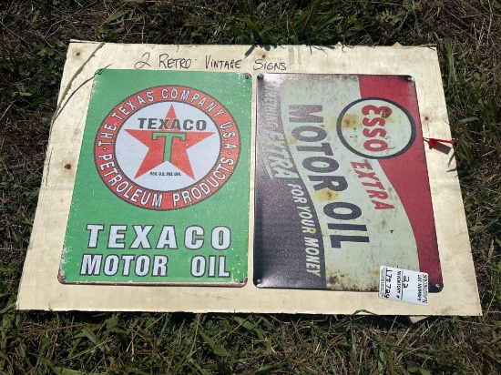 (2) Retro Vintage Signs