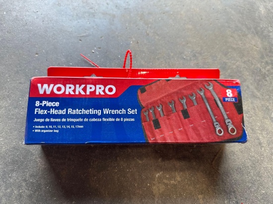 New Work Pro 8 Piece Ratcheting Wrench Set