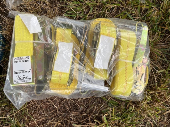 (4) New 10,000 Pound Ratchet Straps