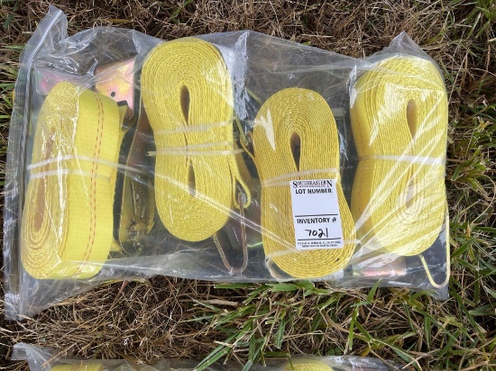 (4) New 10,000 Pound Ratchet Straps