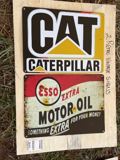(2) Retro Vintage Signs