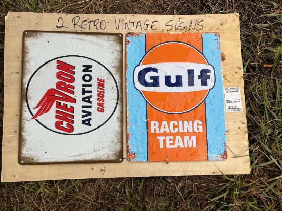 (2) Retro Vintage Signs