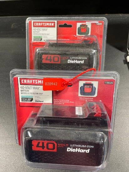(2) Craftsman 40 Volt MAX Battery
