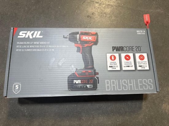 NEW Skil Brushless 20V 1/2in Impact Wrench Kit