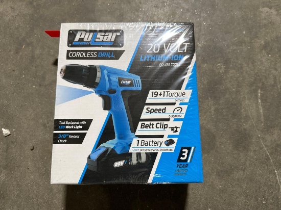 NEW Pulsar 20V Lithium Ion Cordless Drill