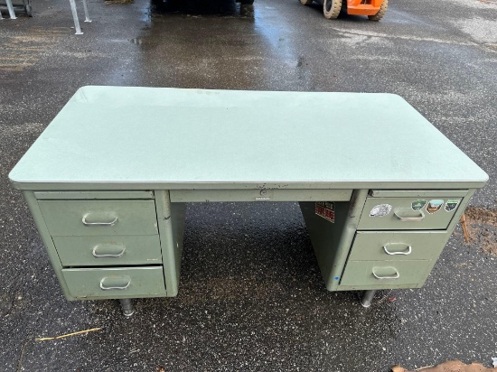 (3) Metal Desks